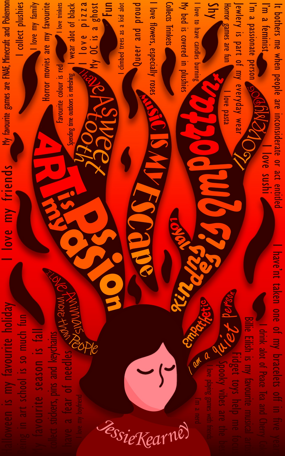 Text and image self portrait Text and image self portrait