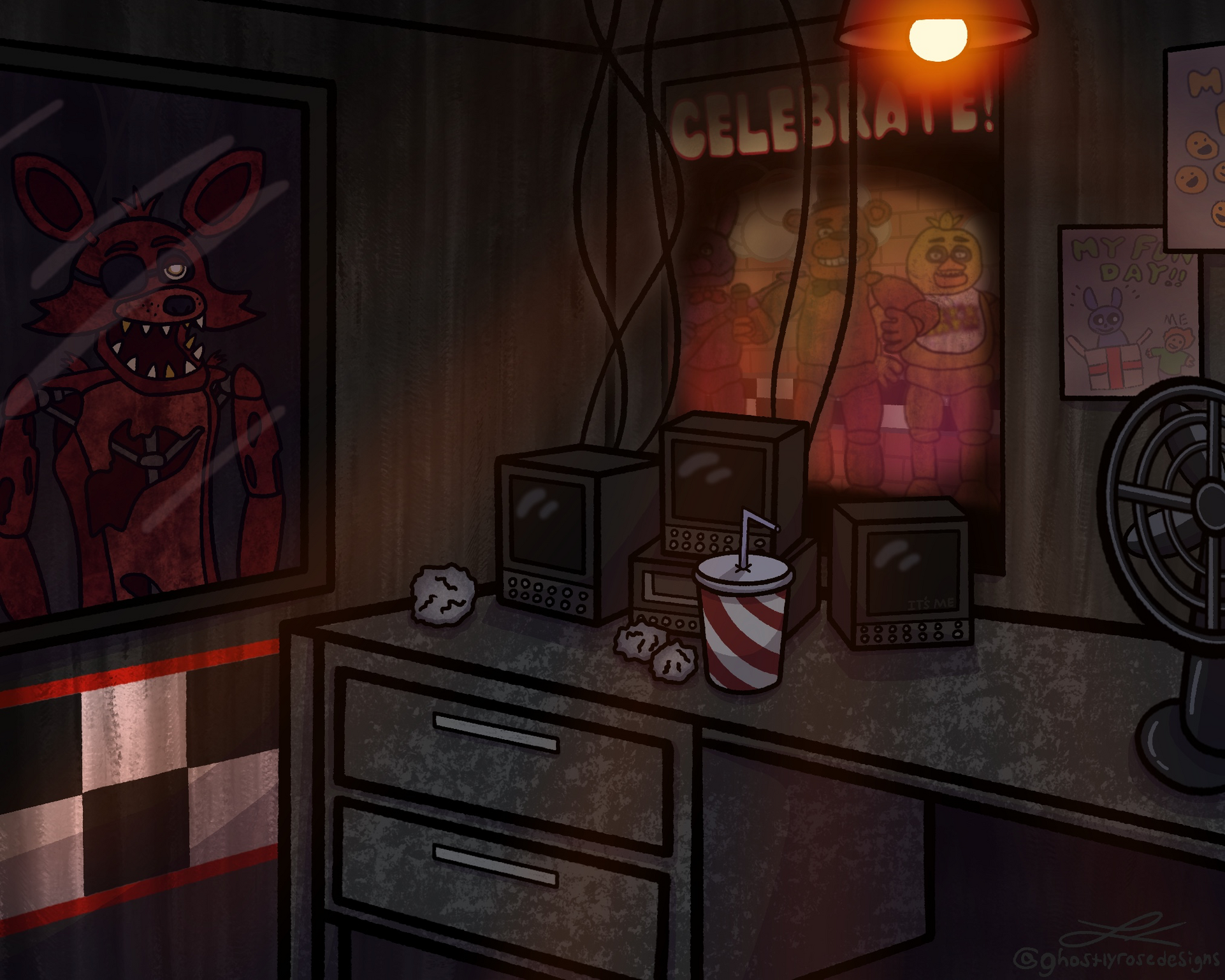 Interior study from ‘Five Nights at Freddy’s’ Interior study from ‘Five Nights at Freddy’s’